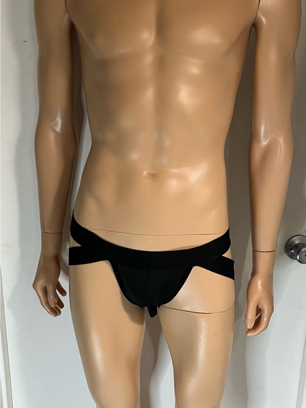 SHEIN Men's Black Strappy Jock Brief